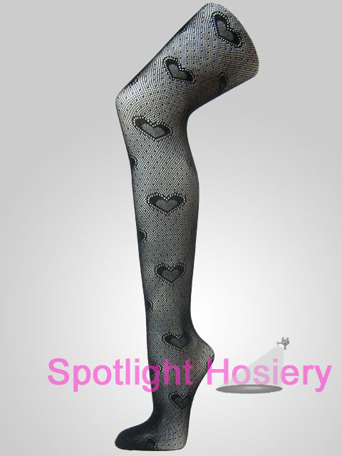 Black stockings Thigh Highs with Hearts Pattern Nylon Stocking Wholesale Black stockings Thigh Highs with Hearts Pattern Nylon Stocking Wholesale