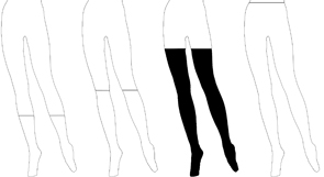 Nylon Stocking Black Stockings Length